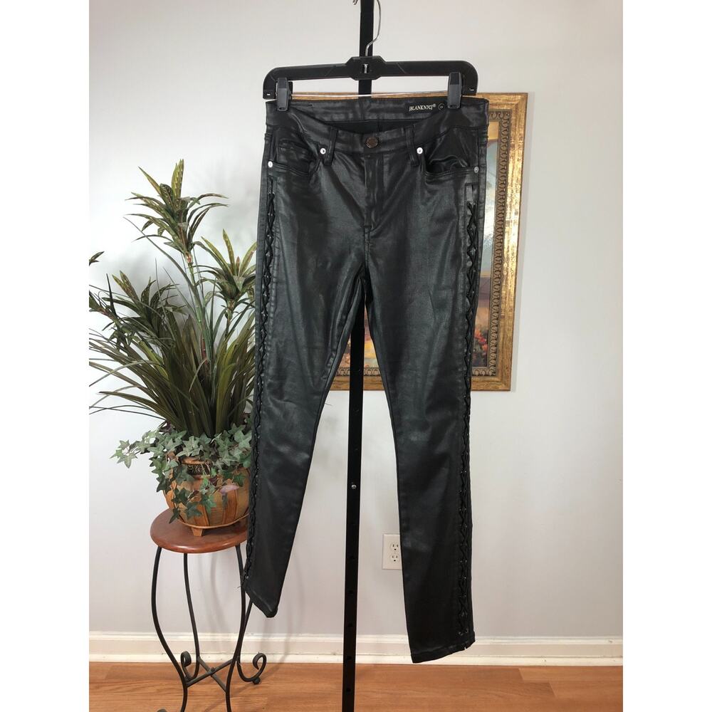 BLANKNYC Pants Women's Size 29 Black Faux Leather Lace Up Night Out Party Wear